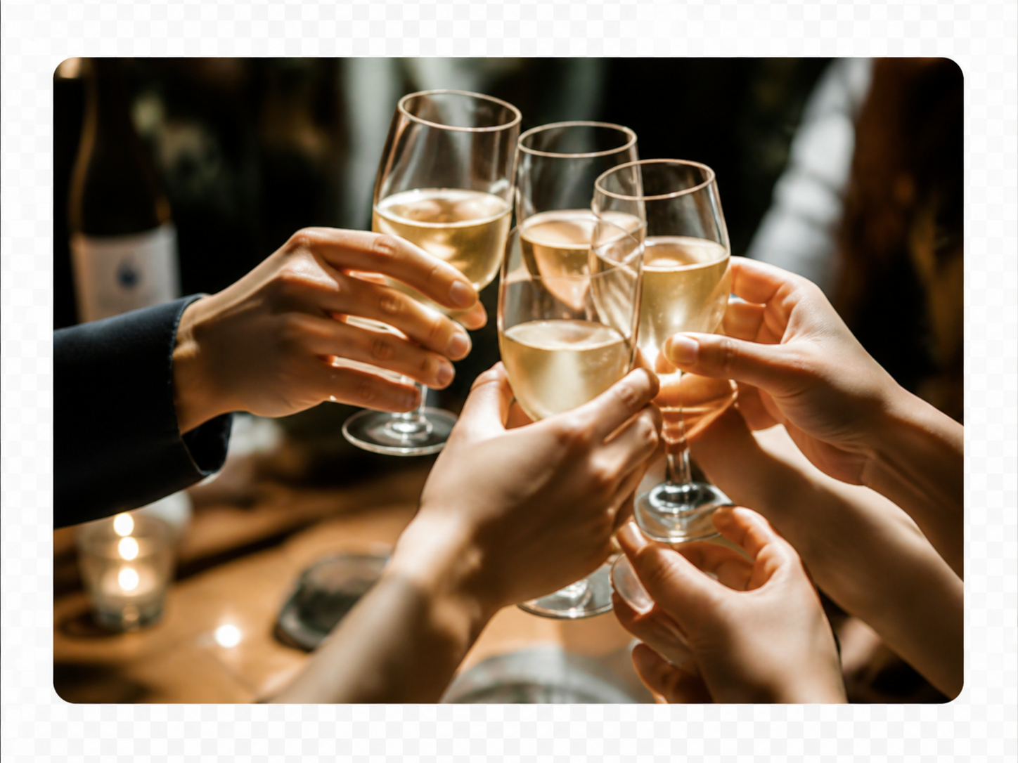 友人との乾杯